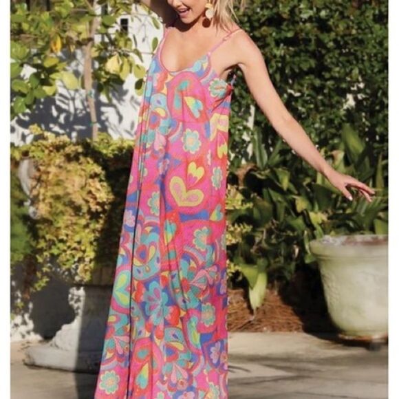 Judith March South Palm Oasis Maxi Dress L - Picture 9 of 13